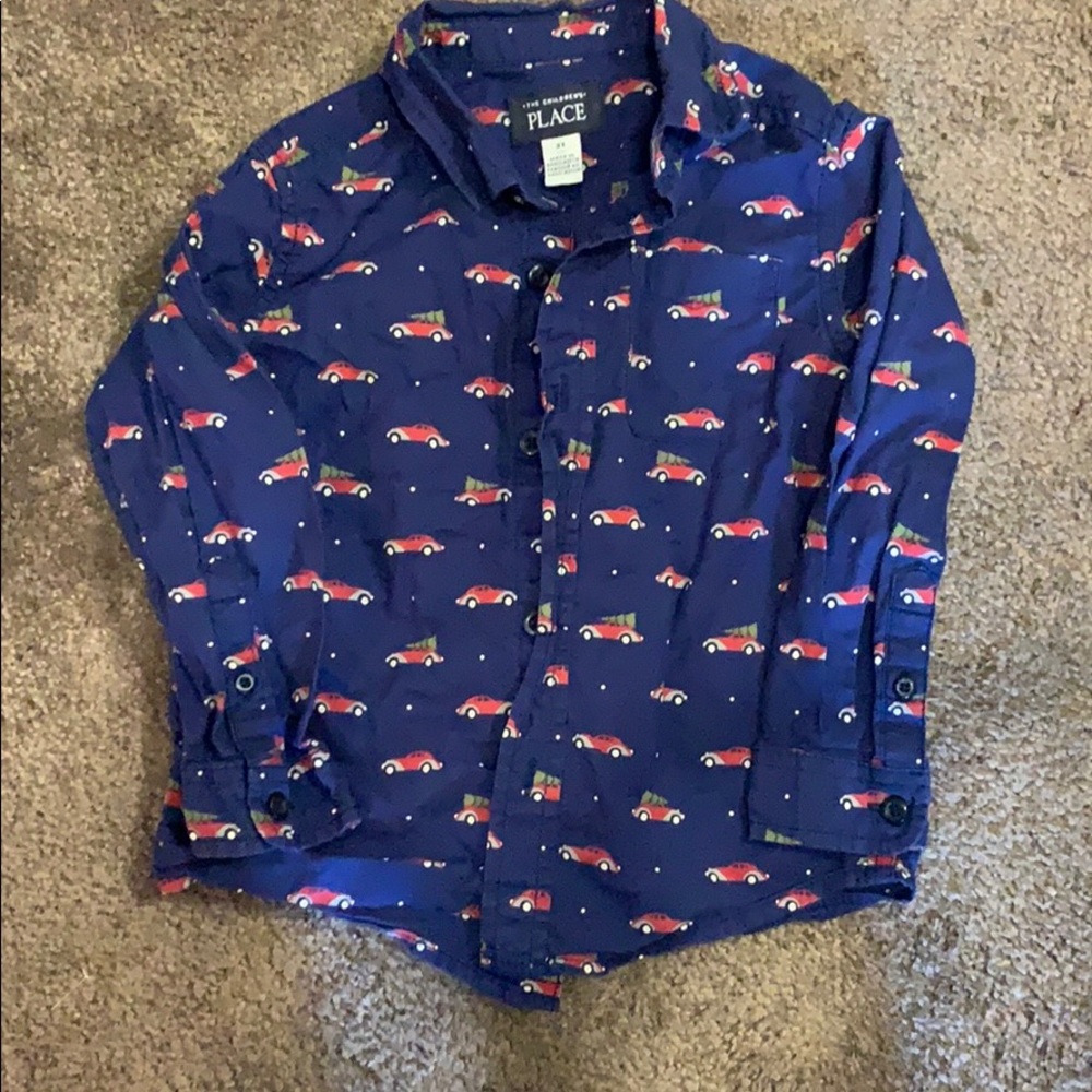 Button down holiday shirt